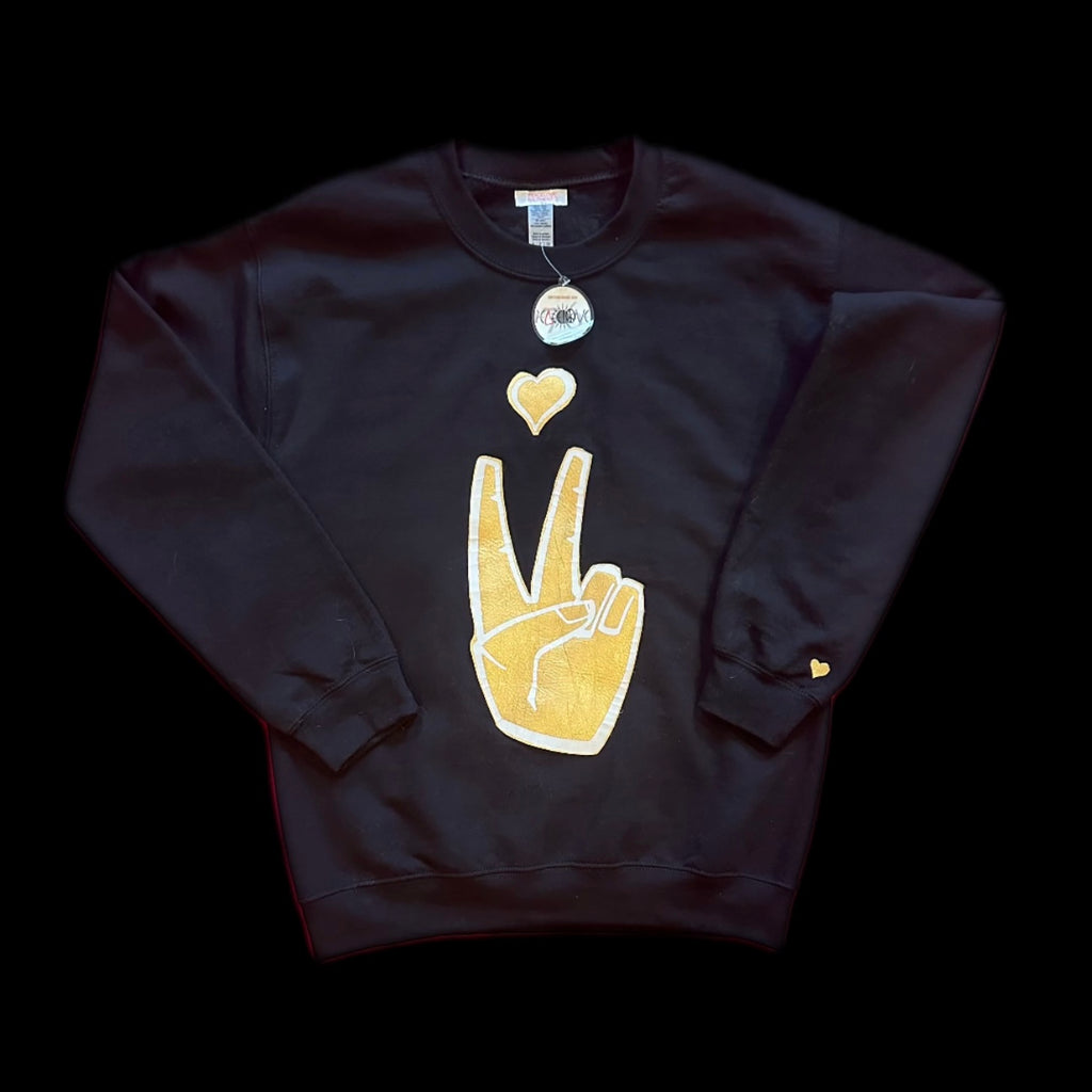 Custom Gold Leather LoveAbove Sweatshirt - Limited Run