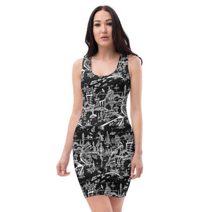 SuperFuture Black Rauthentic ArtWear Bodycon dress