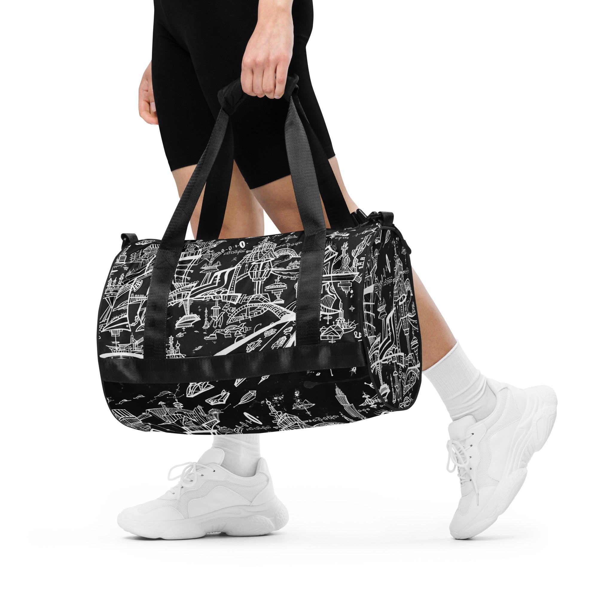 SuperFuture Black Rauthentic ArtWear gym bag