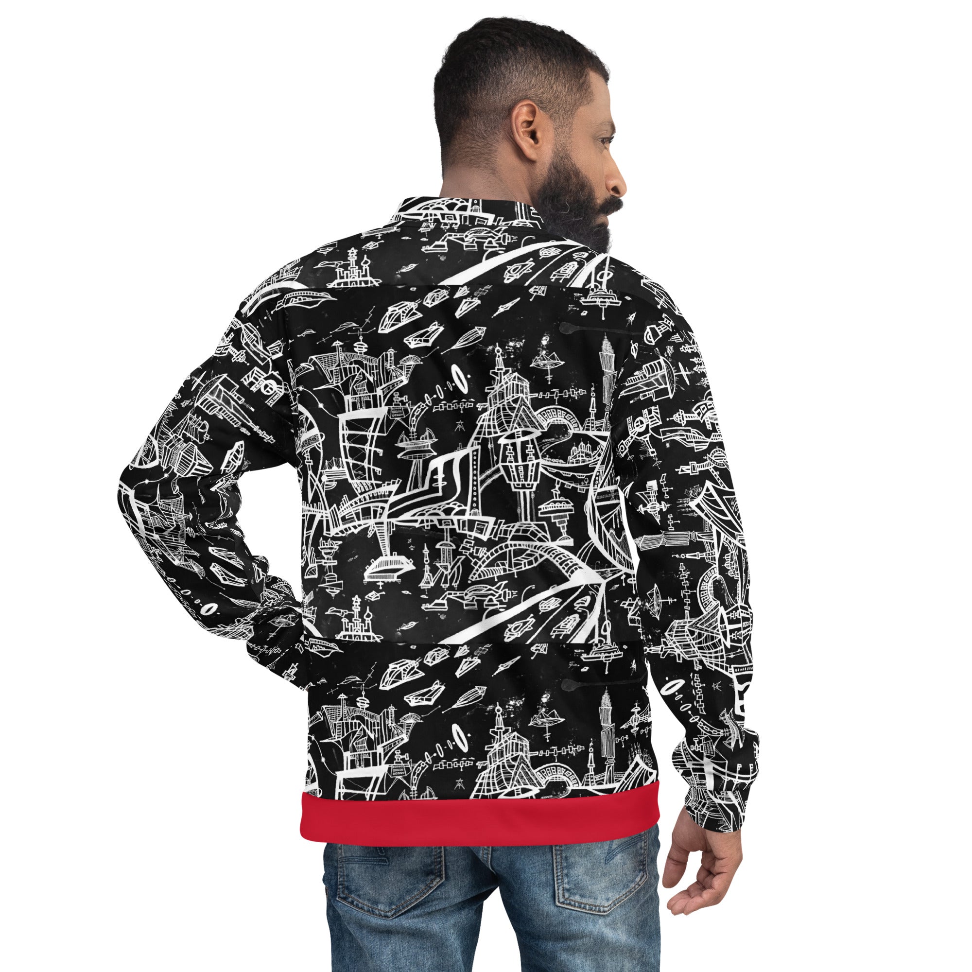 SuperFuture Black Rauthentic Artwear Unisex Bomber Jacket