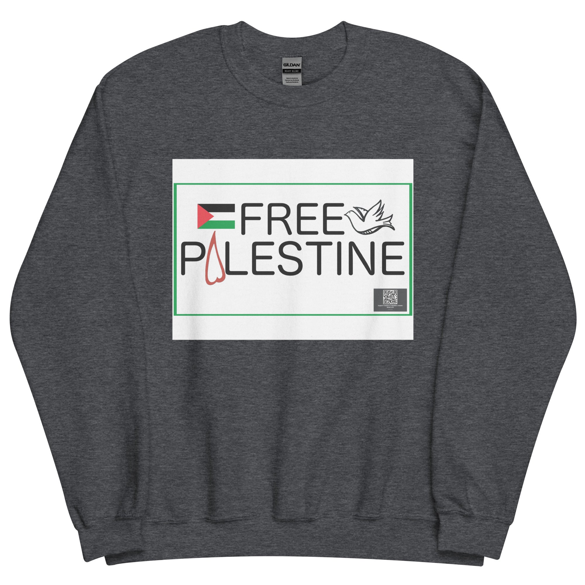 Free Palestine - Relief QR Unisex Sweatshirt