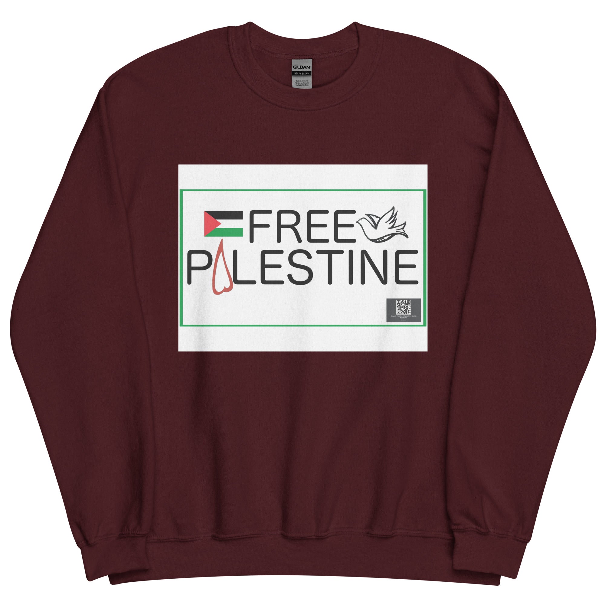 Free Palestine - Relief QR Unisex Sweatshirt
