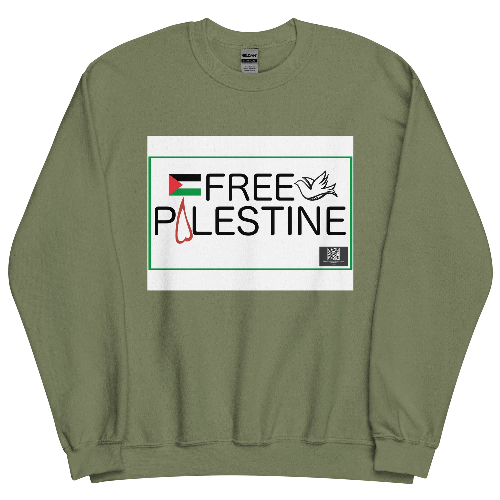 Free Palestine - Relief QR Unisex Sweatshirt