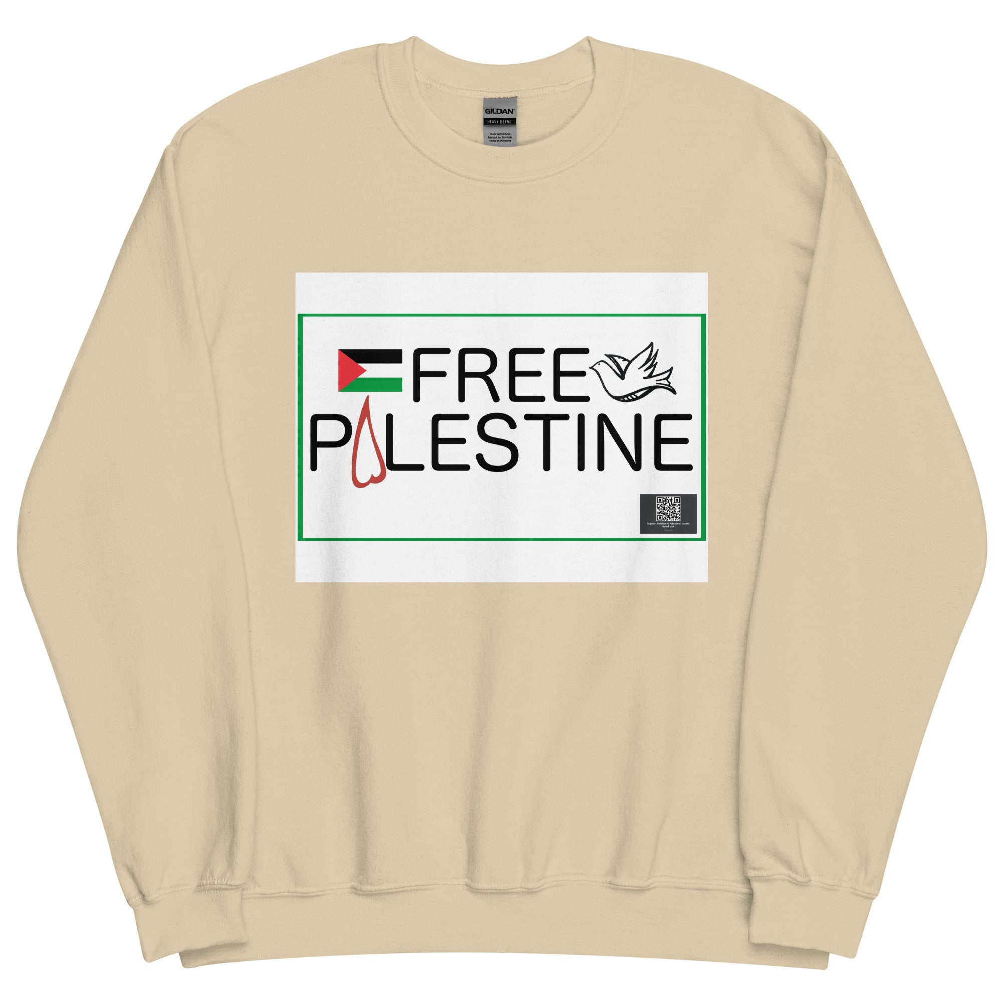 Free Palestine - Relief QR Unisex Sweatshirt