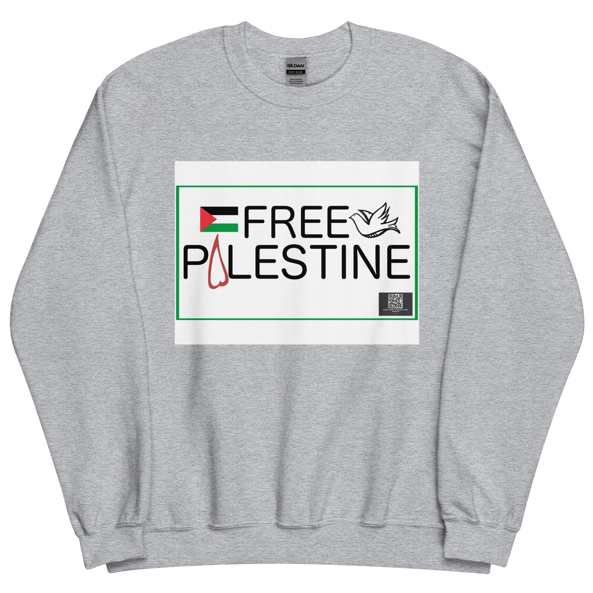 Free Palestine - Relief QR Unisex Sweatshirt