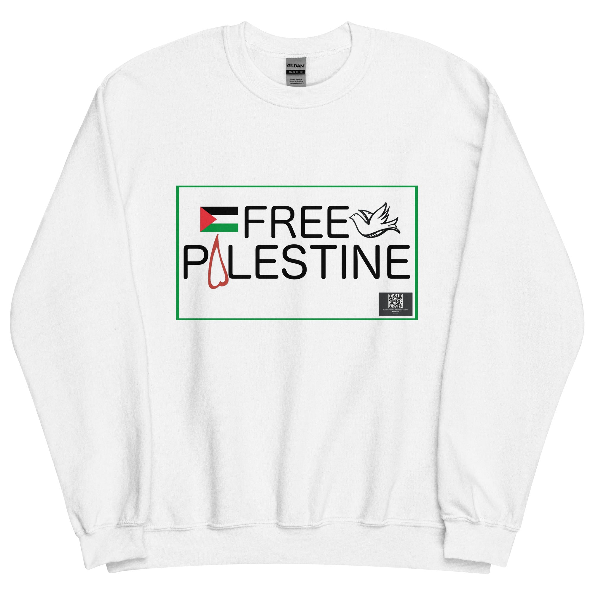 Free Palestine - Relief QR Unisex Sweatshirt