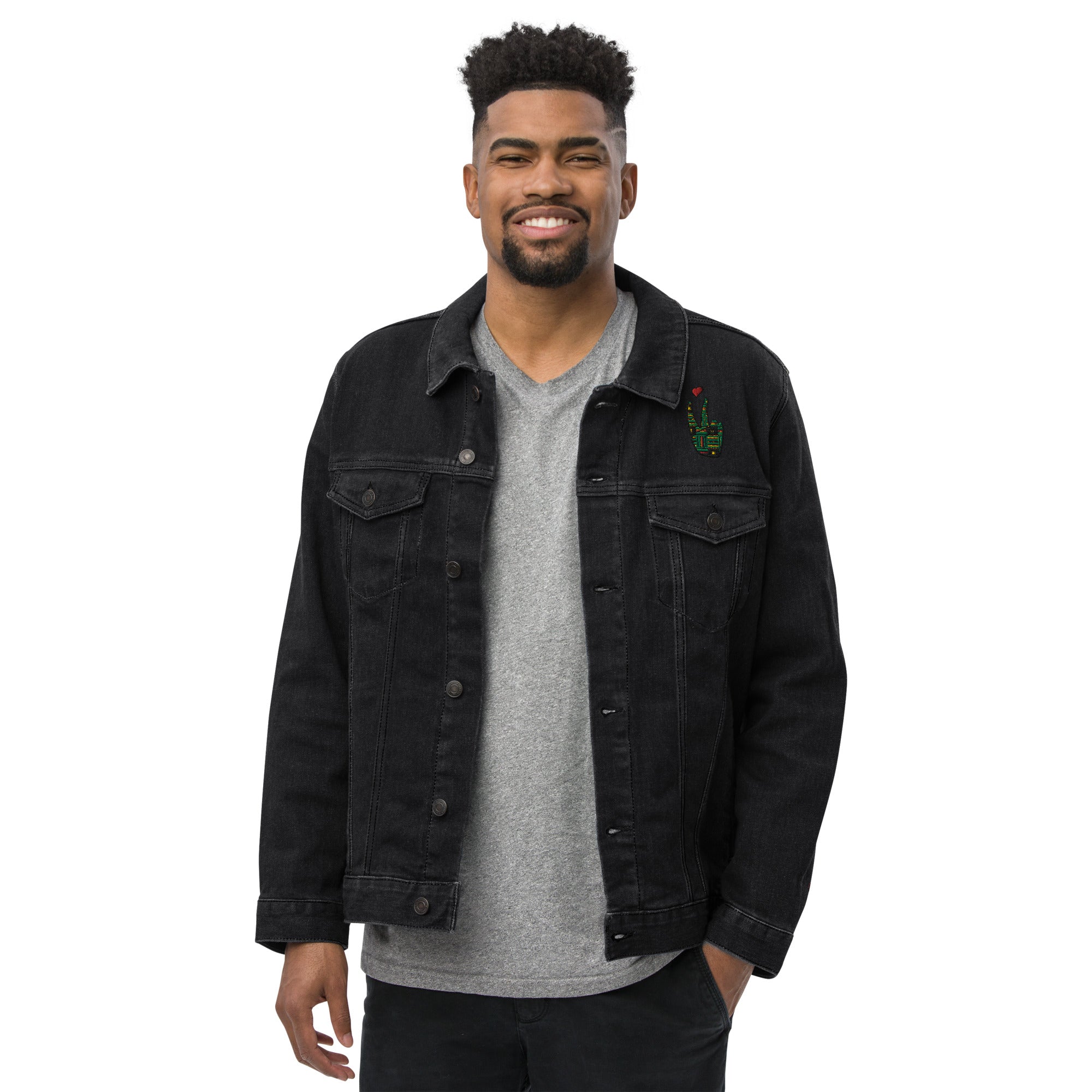 LoveAbove Kente Unisex denim jacket