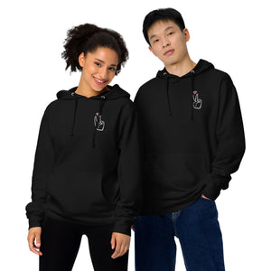 LoveAbove (Embroidered) & Stamped Unisex midweight hoodie