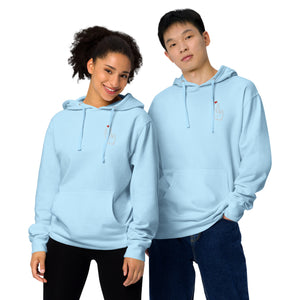 LoveAbove (Embroidered) & Stamped Unisex midweight hoodie