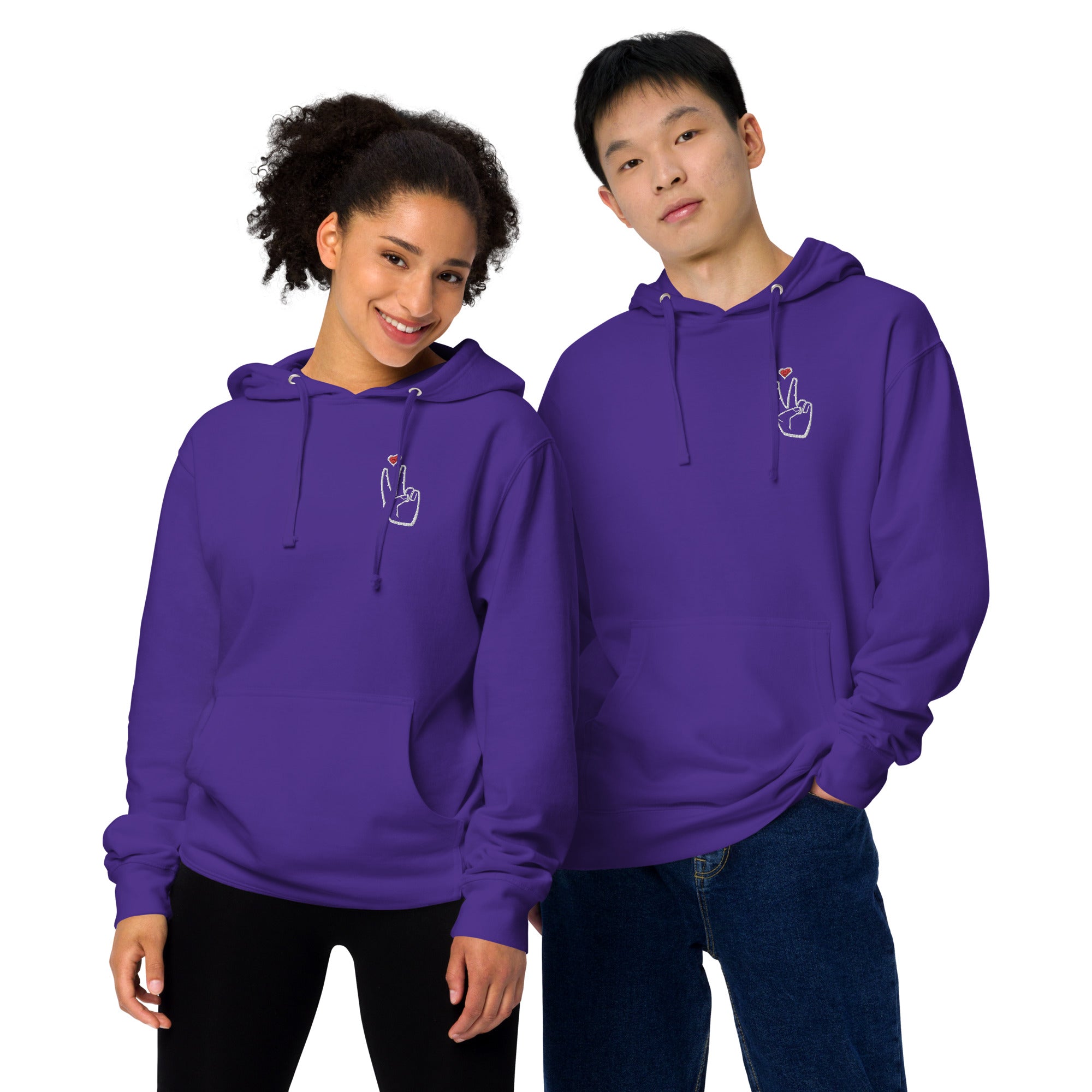 LoveAbove (Embroidered) & Stamped Unisex midweight hoodie