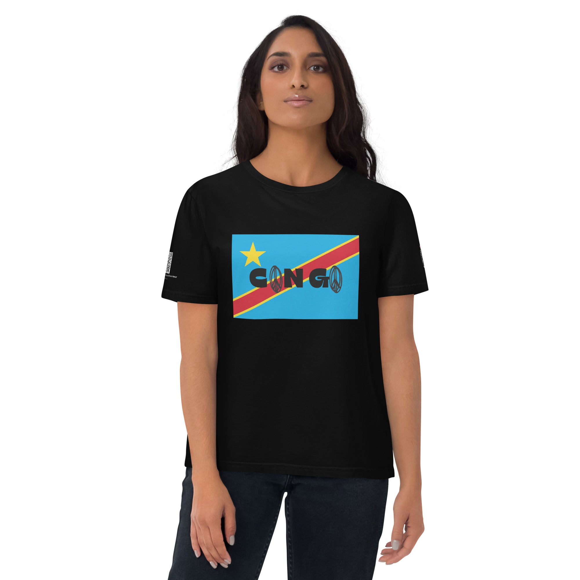 CONGO QR Relief Unisex organic cotton t-shirt