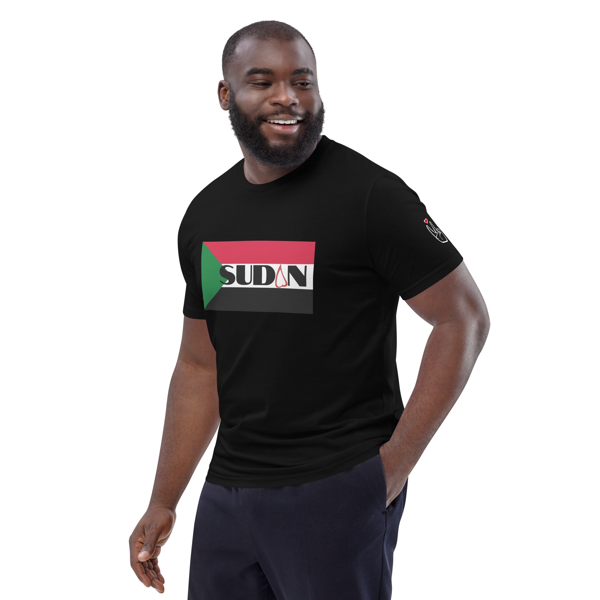 SUDAN QR Relief Unisex organic cotton t-shirt