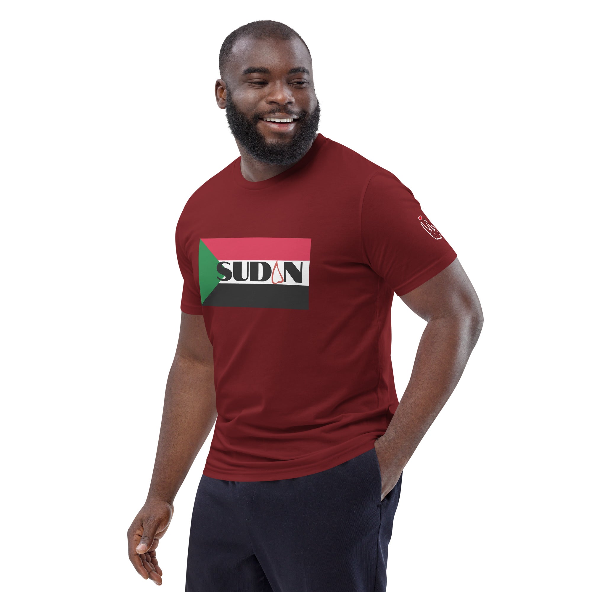 SUDAN QR Relief Unisex organic cotton t-shirt
