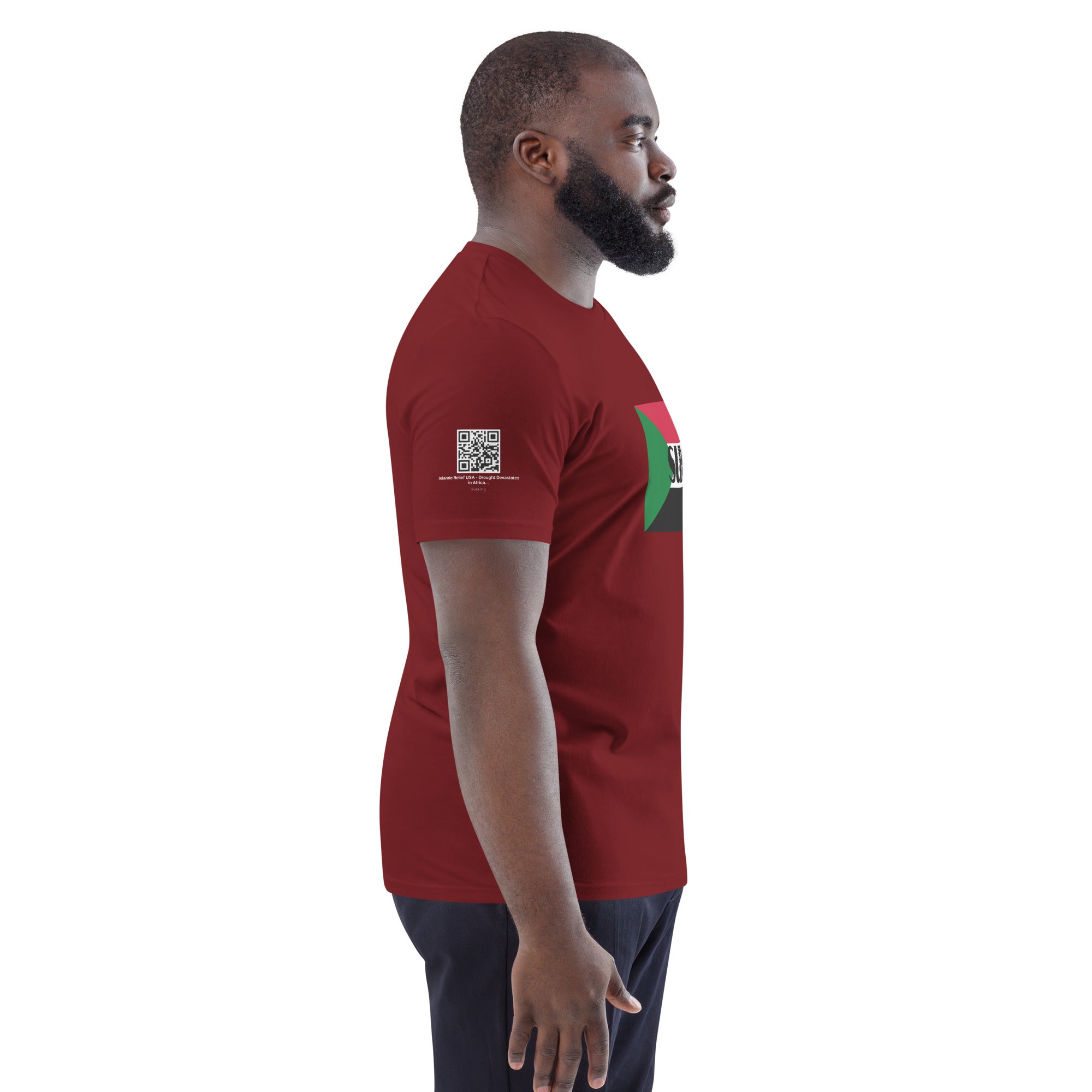 SUDAN QR Relief Unisex organic cotton t-shirt