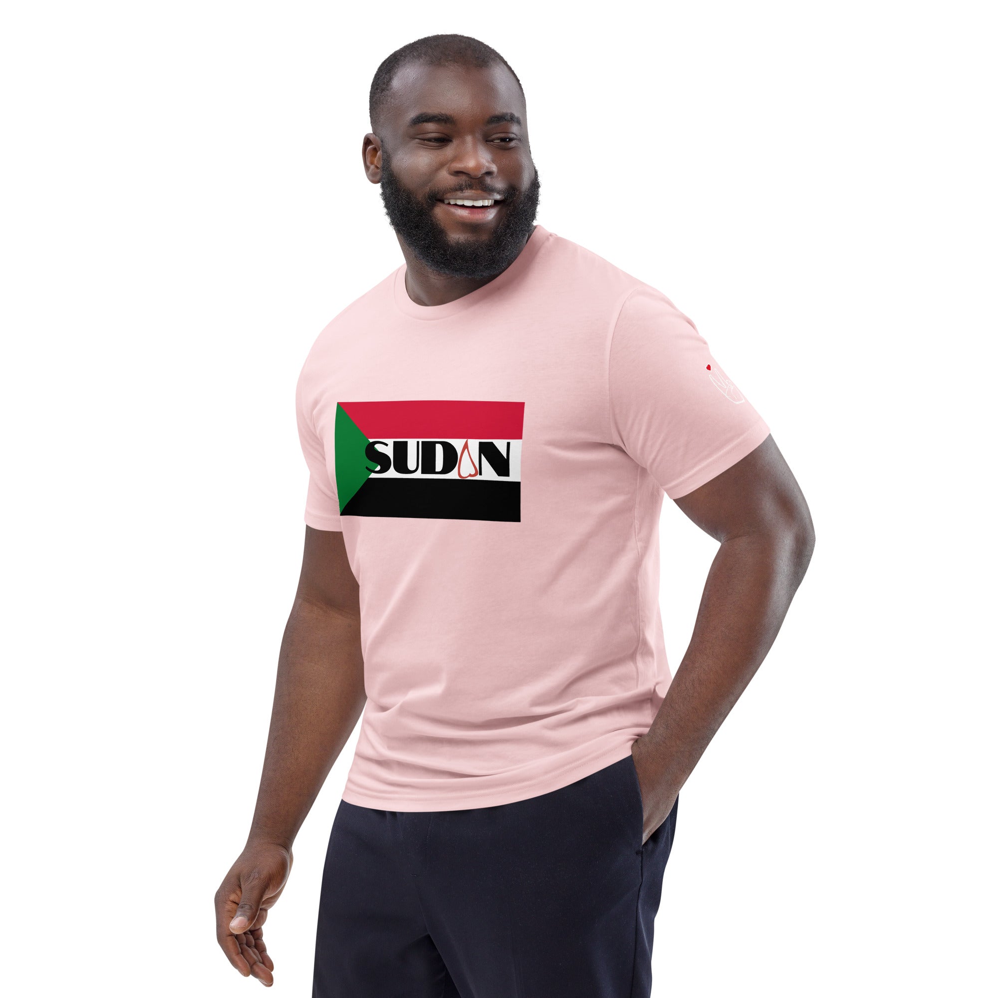 SUDAN QR Relief Unisex organic cotton t-shirt