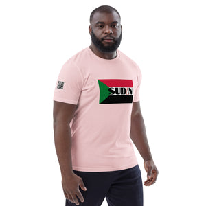 SUDAN QR Relief Unisex organic cotton t-shirt