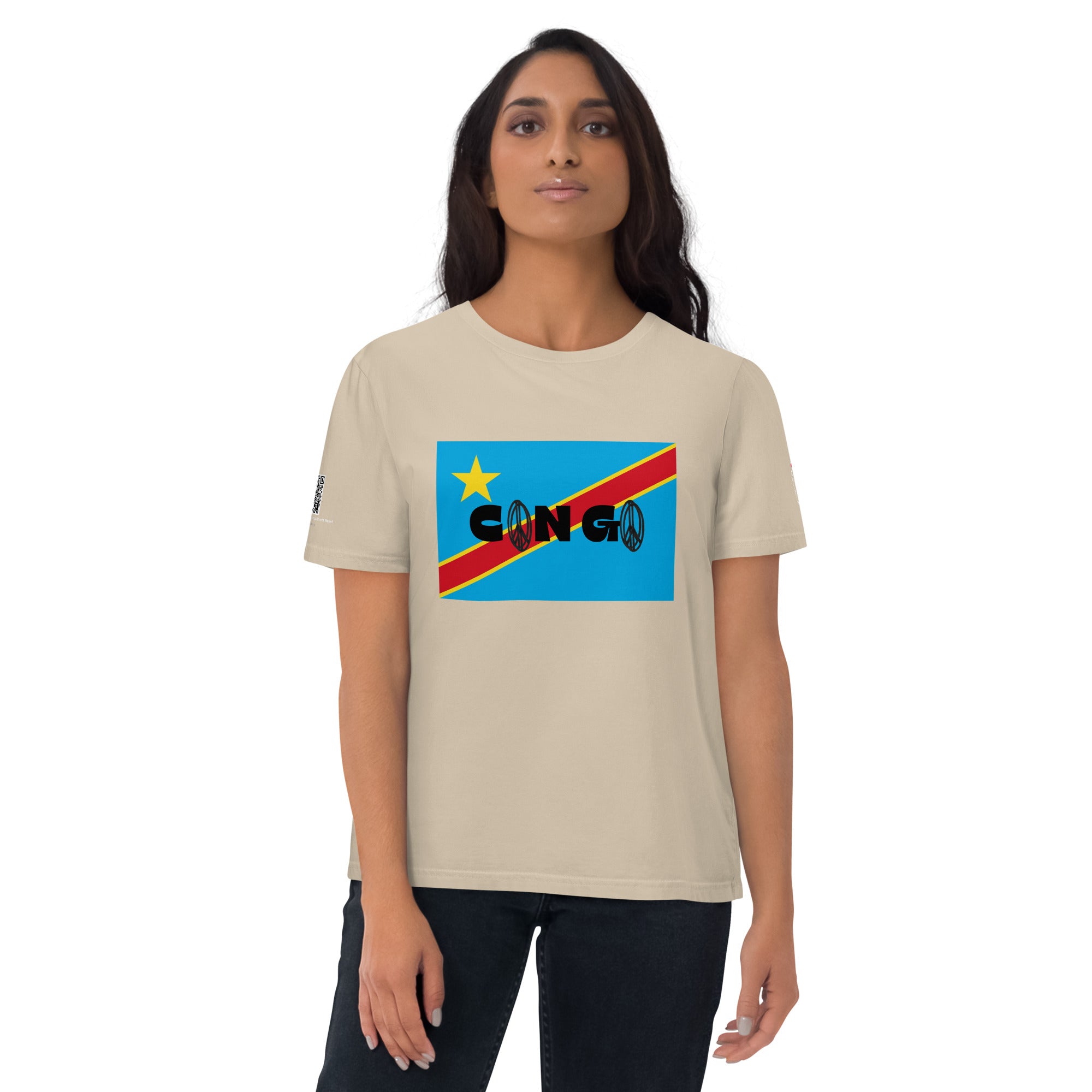 CONGO QR Relief Unisex organic cotton t-shirt