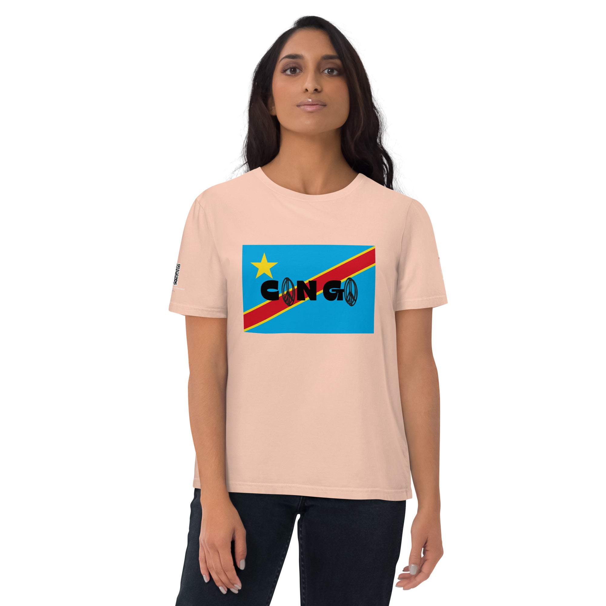 CONGO QR Relief Unisex organic cotton t-shirt