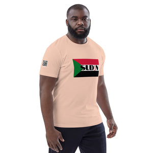 SUDAN QR Relief Unisex organic cotton t-shirt