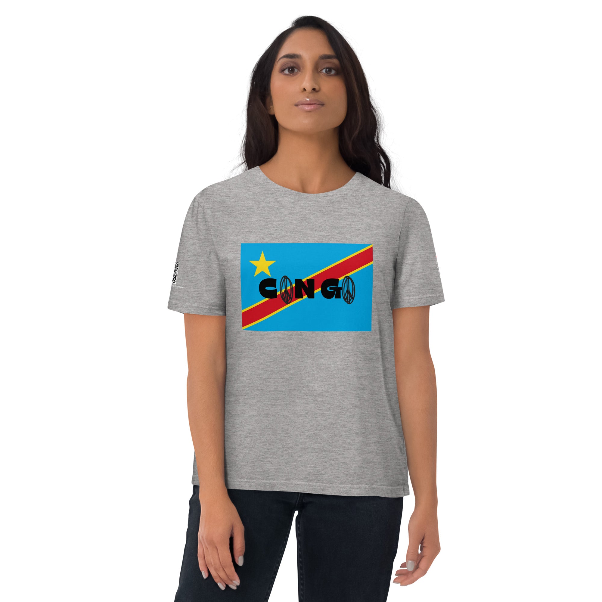 CONGO QR Relief Unisex organic cotton t-shirt