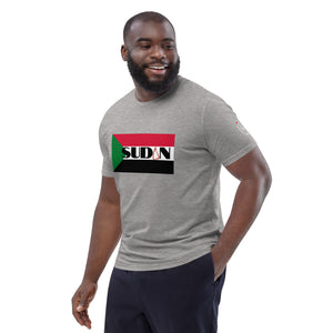 SUDAN QR Relief Unisex organic cotton t-shirt