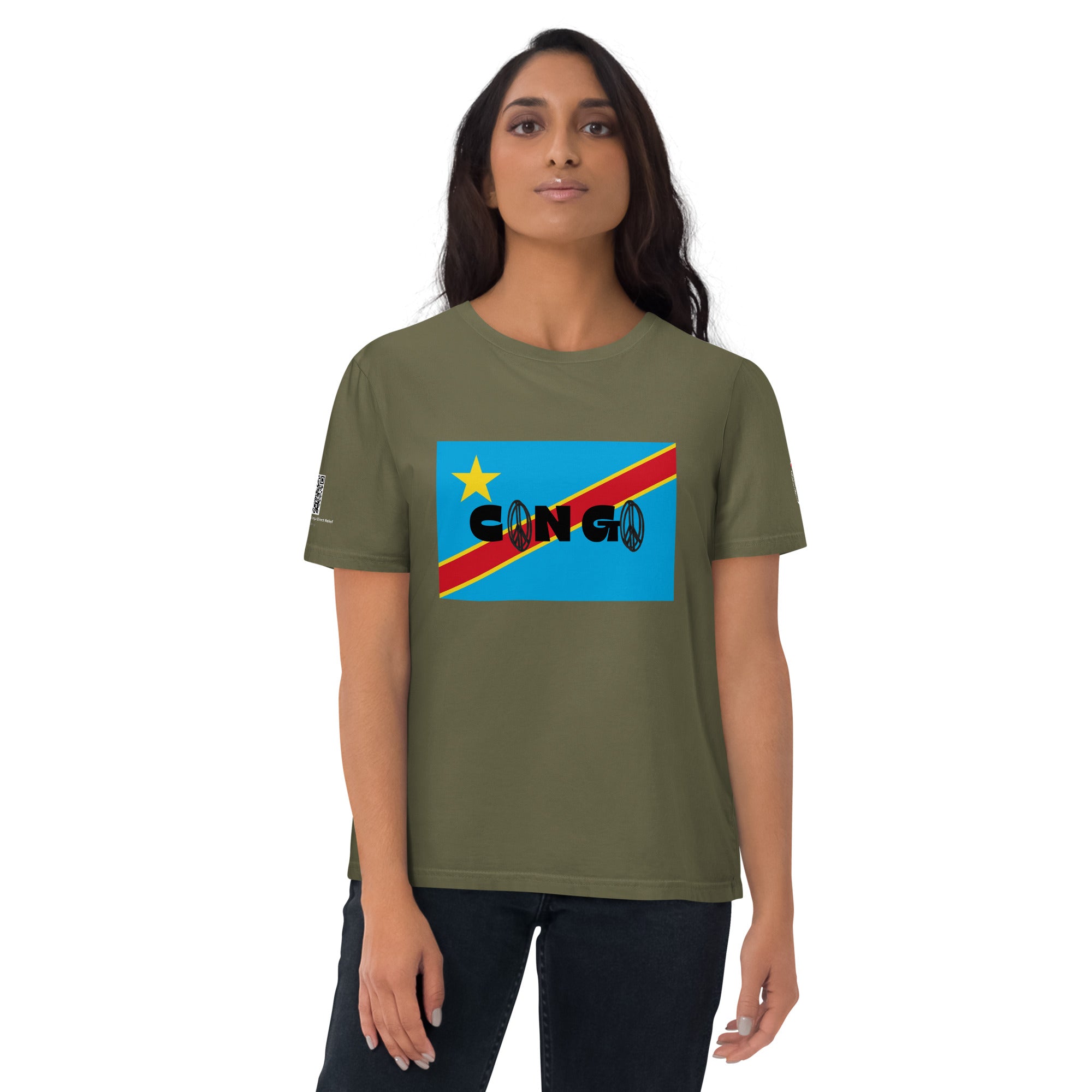 CONGO QR Relief Unisex organic cotton t-shirt