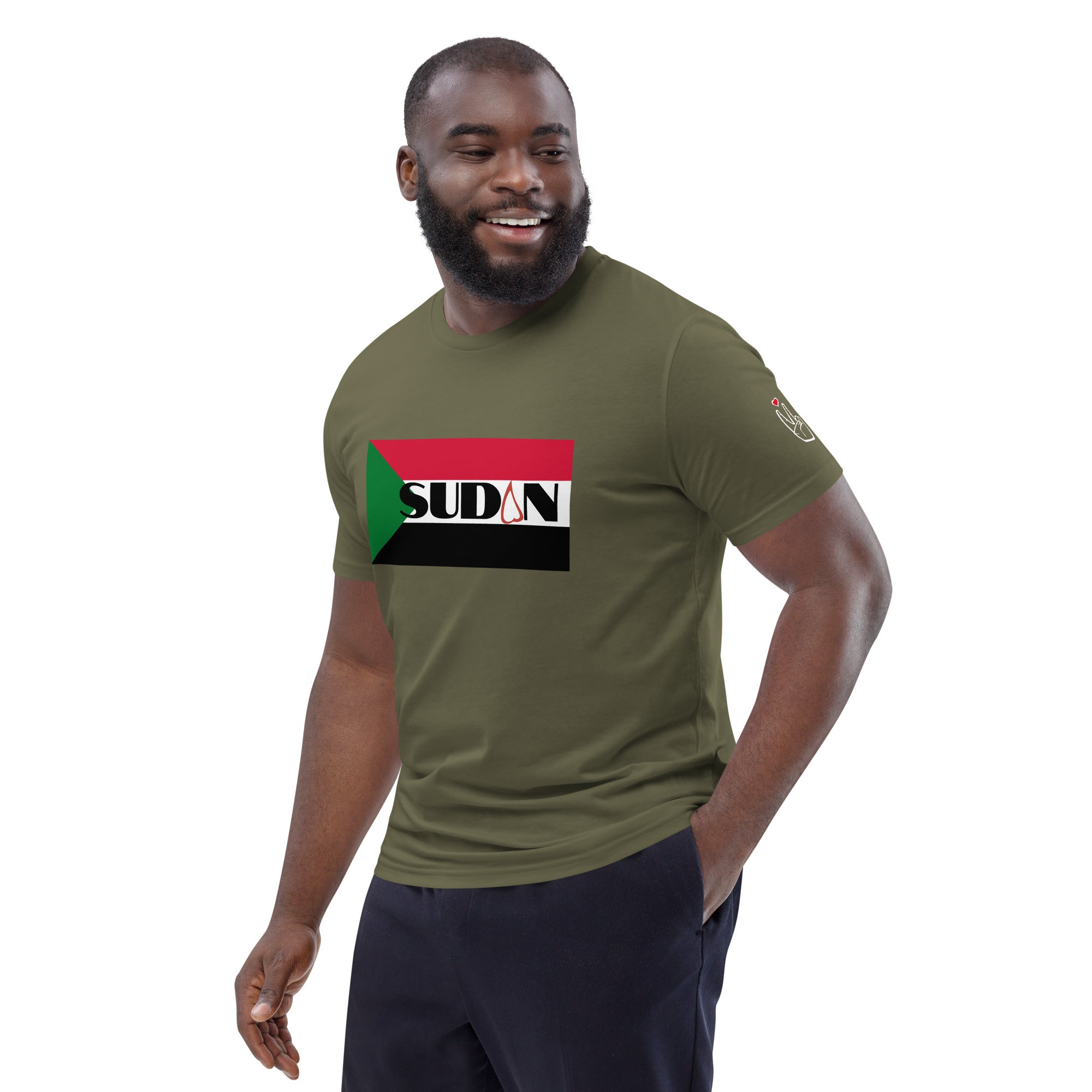 SUDAN QR Relief Unisex organic cotton t-shirt
