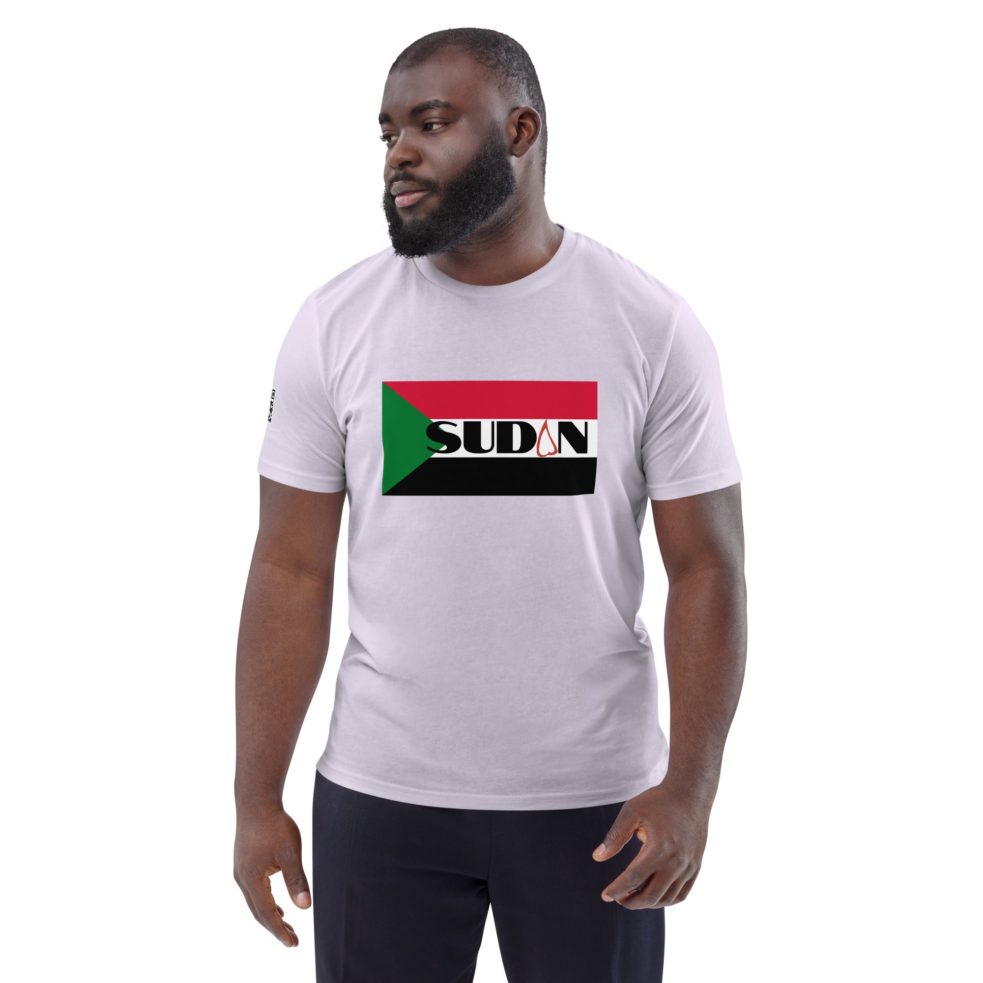 SUDAN QR Relief Unisex organic cotton t-shirt