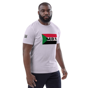 SUDAN QR Relief Unisex organic cotton t-shirt