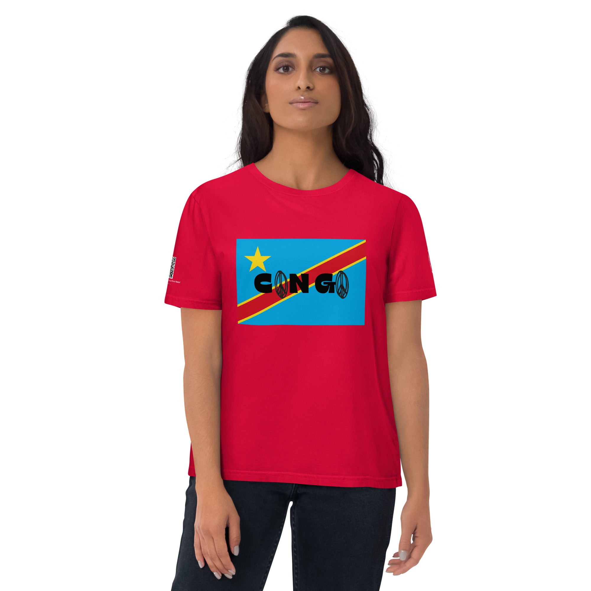 CONGO QR Relief Unisex organic cotton t-shirt