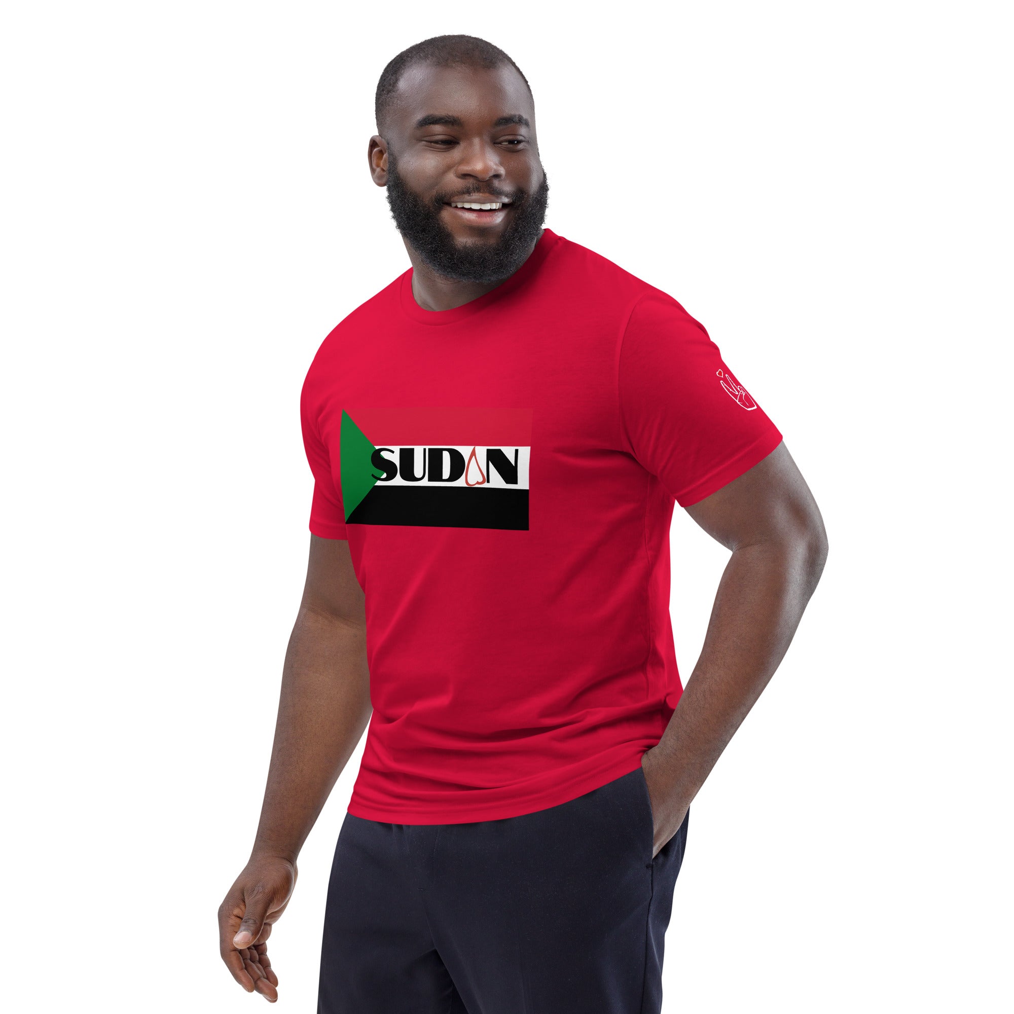 SUDAN QR Relief Unisex organic cotton t-shirt