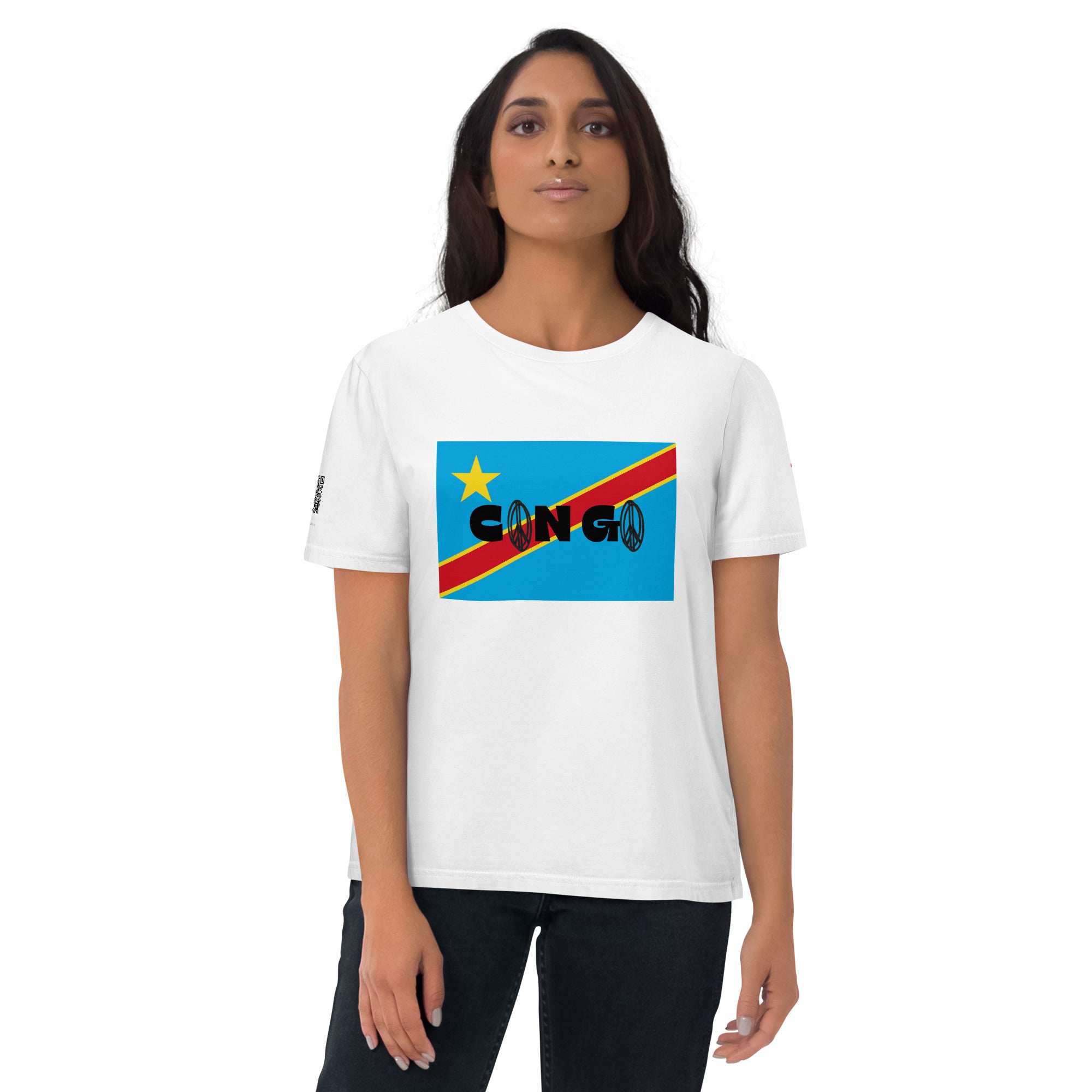 CONGO QR Relief Unisex organic cotton t-shirt