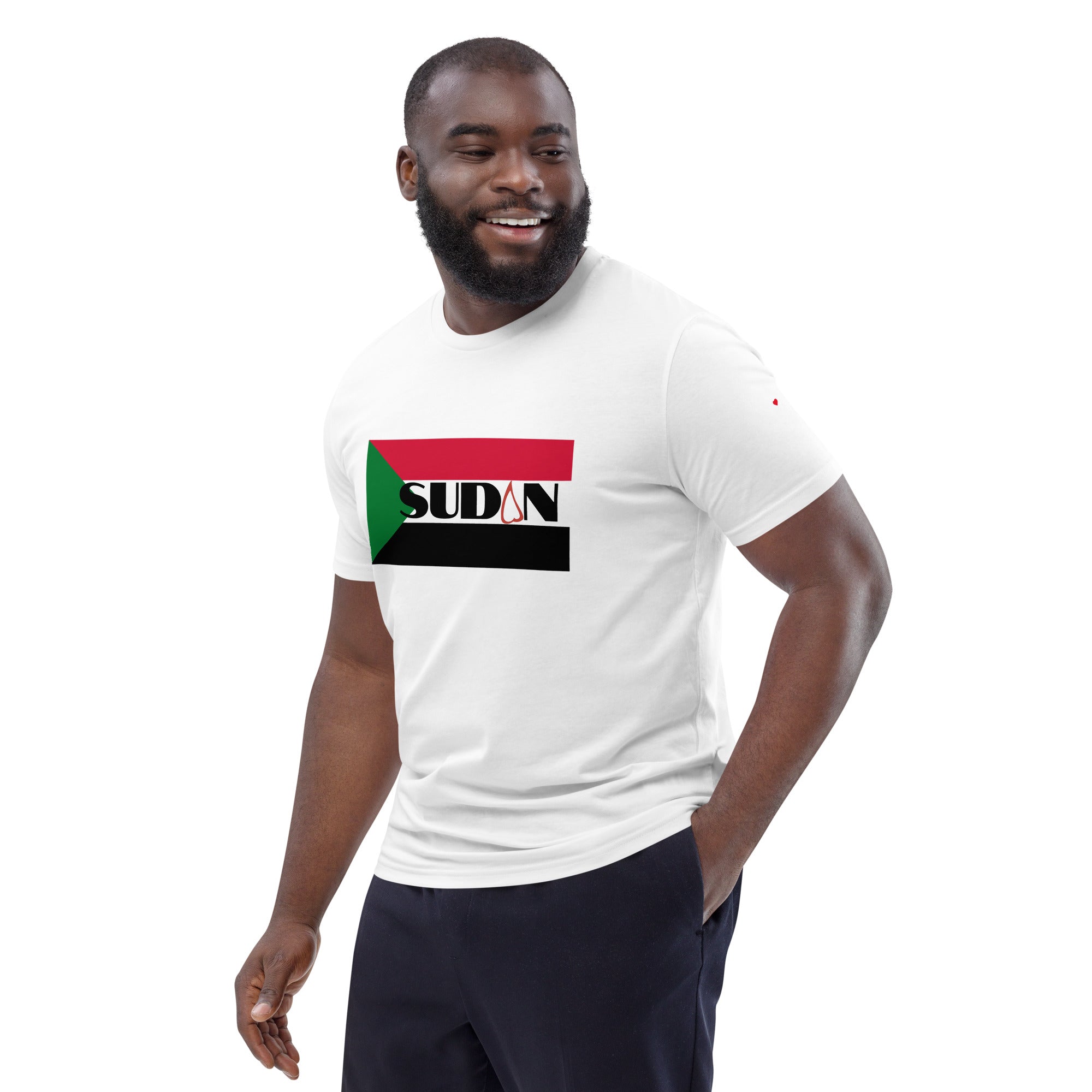 SUDAN QR Relief Unisex organic cotton t-shirt