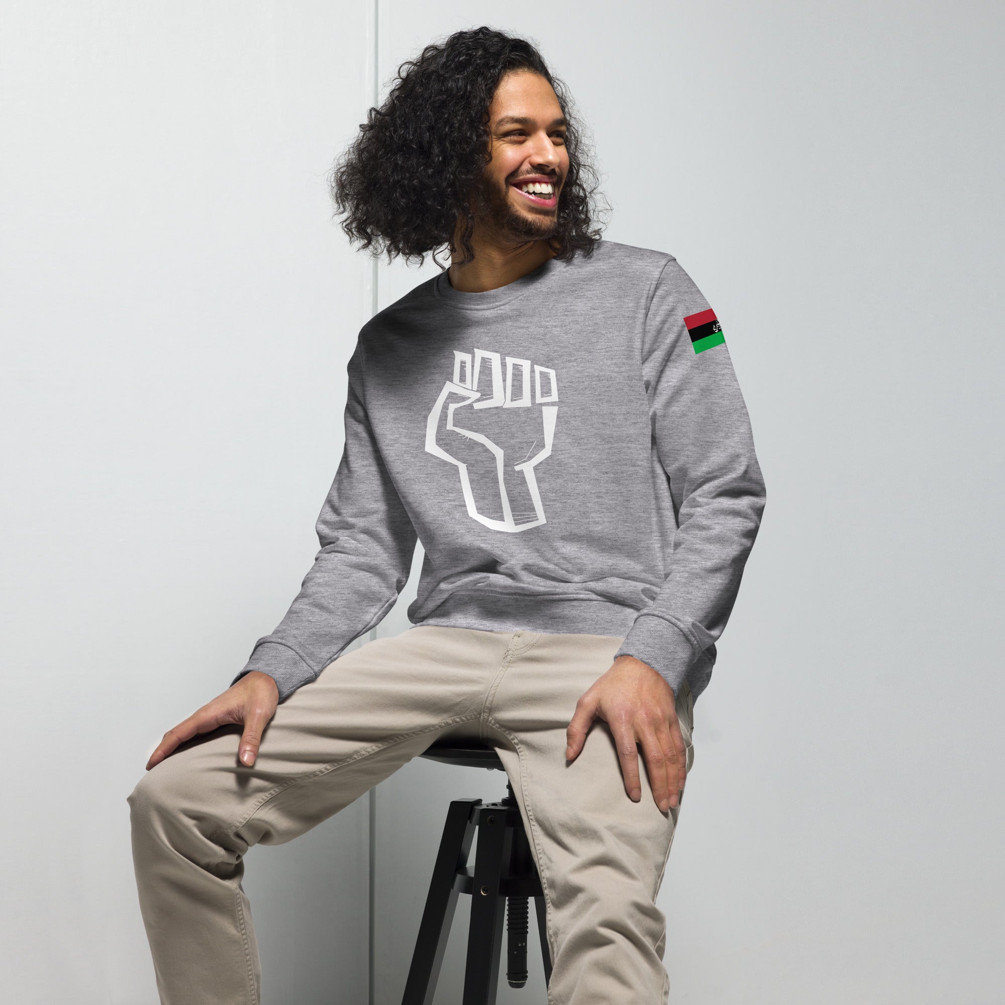 RaPowerFist (wht)Unisex organic sweatshirt