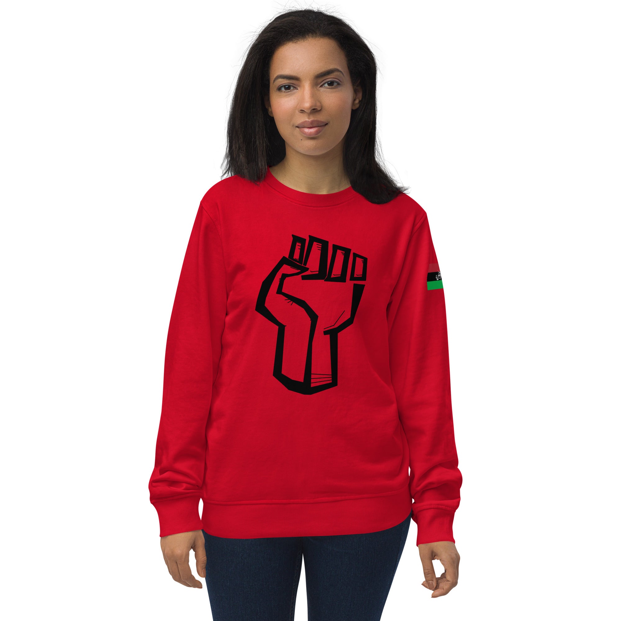 RaPowerFist (blk) Unisex organic sweatshirt