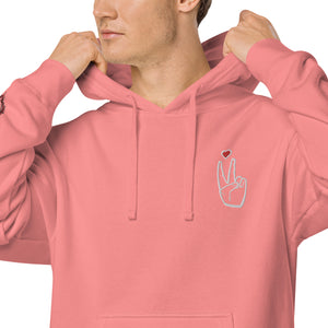 LoveAbove / Protected Heart Unisex pigment-dyed hoodie - *Made 2 Match