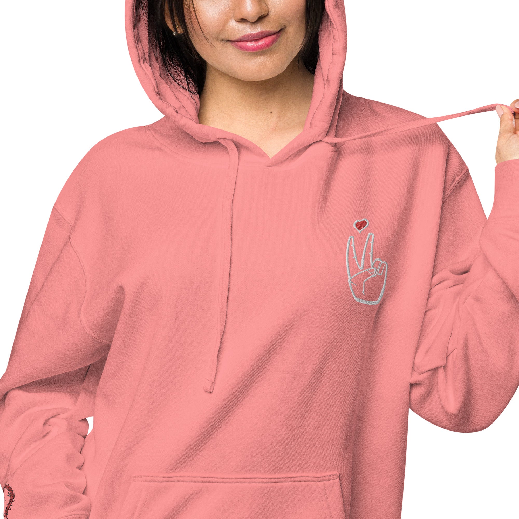 LoveAbove / Protected Heart Unisex pigment-dyed hoodie - *Made 2 Match