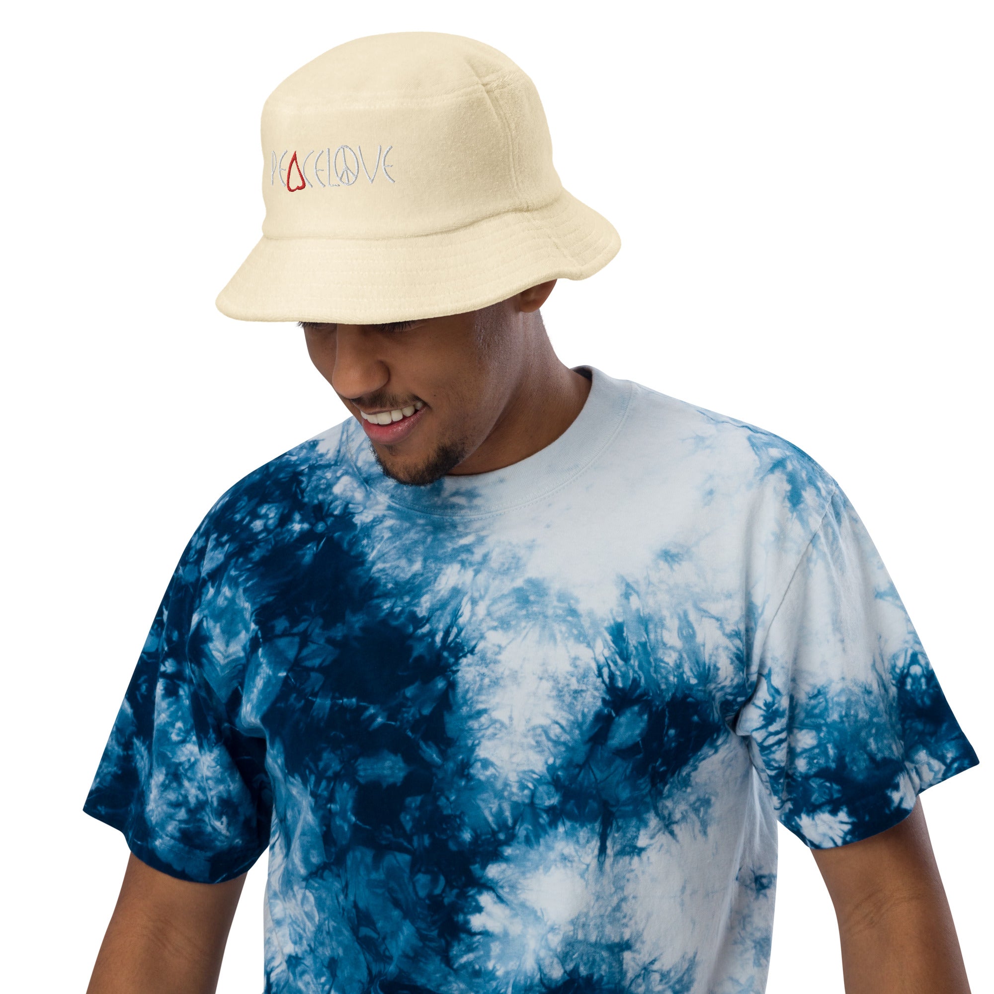 PeaceLove Unstructured terry cloth bucket hat