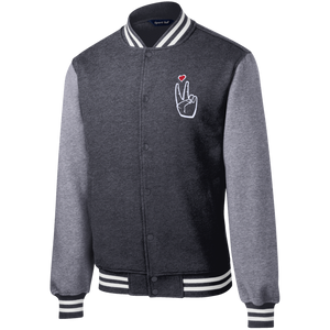 LoveAbove Fleece Letterman Jacket