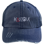Peacelove Distressed Trucker Cap