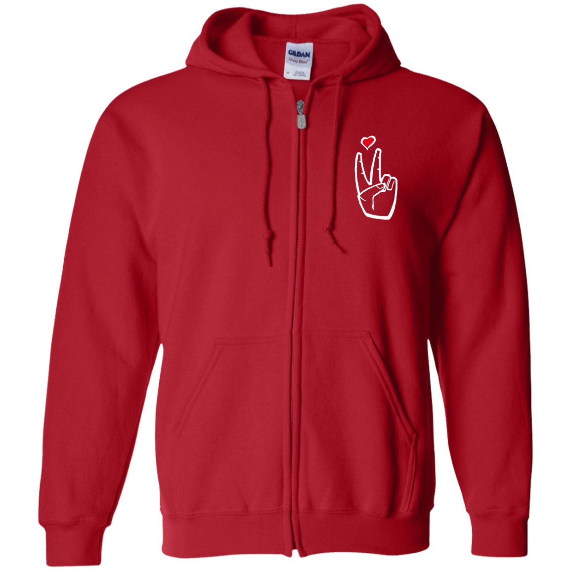 LoveAbove Zip Up Hooded Sweatshirt embroidered