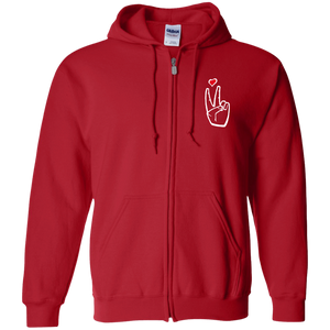 LoveAbove Zip Up Hooded Sweatshirt embroidered