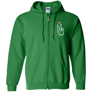 LoveAbove Zip Up Hooded Sweatshirt embroidered