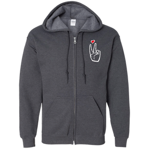 LoveAbove Zip Up Hooded Sweatshirt embroidered