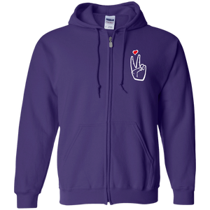 LoveAbove Zip Up Hooded Sweatshirt embroidered