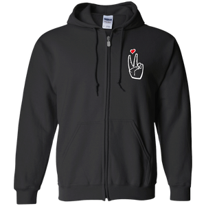 LoveAbove Zip Up Hooded Sweatshirt embroidered