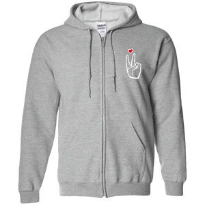 LoveAbove Zip Up Hooded Sweatshirt embroidered