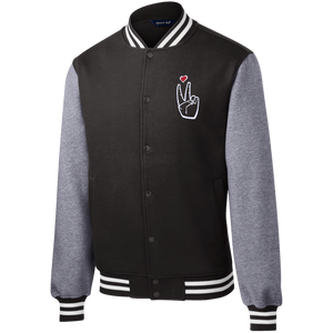 LoveAbove Fleece Letterman Jacket