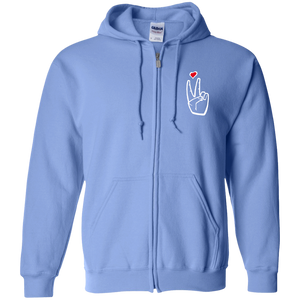 LoveAbove Zip Up Hooded Sweatshirt embroidered