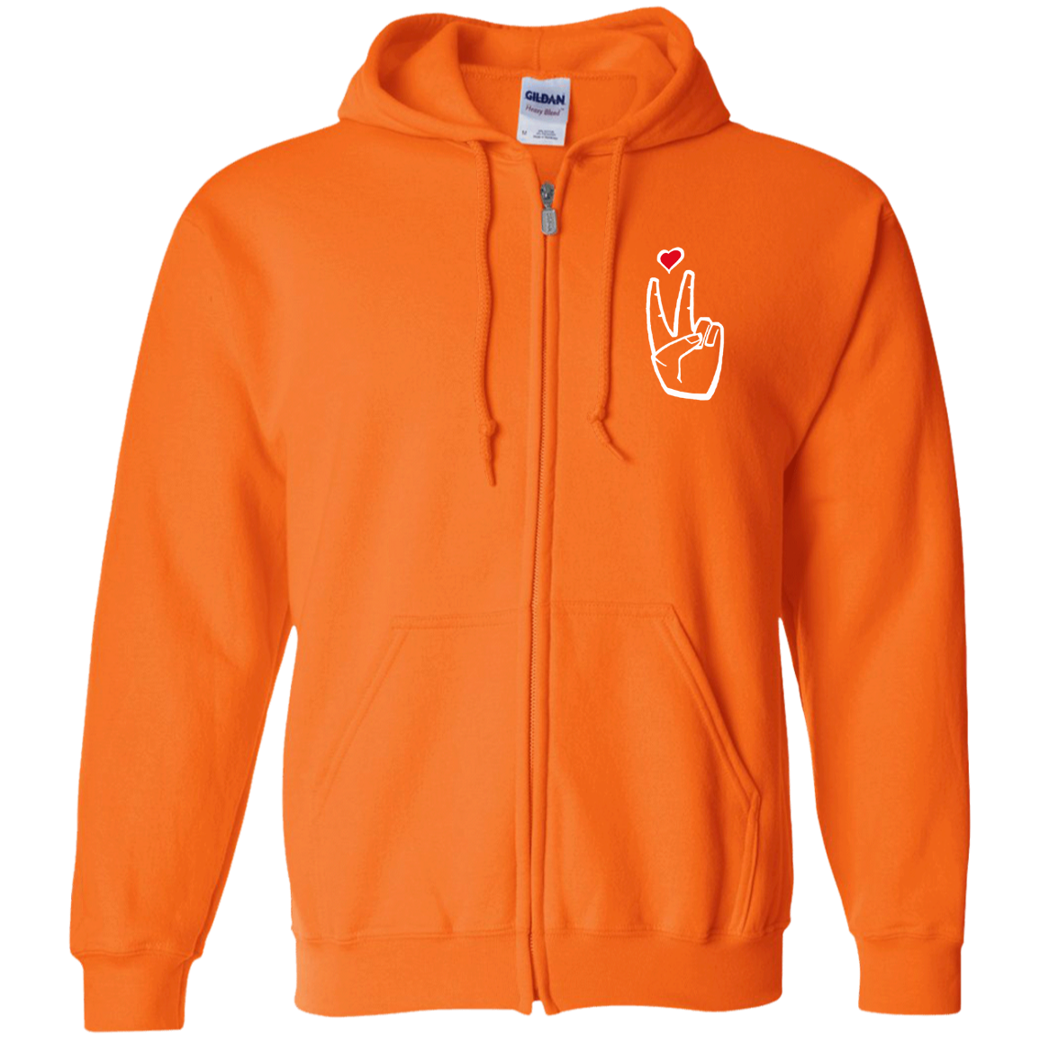 LoveAbove Zip Up Hooded Sweatshirt embroidered